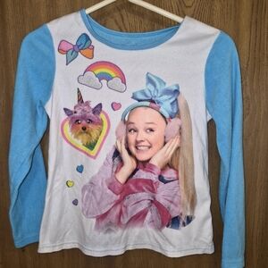Nickelodeon Jojo Siwa Youth Fleece Unicorn Dog Rainbow PJ Top 7/8